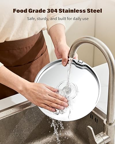 Miniatura 7 de Fuente de agua para perros grandes, dispensador de agua de acero inoxidable para perros de 7 L236 onzas, fuente automática para mascotas con bomba