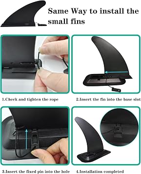 Paddle Board Fins Replacement Set of 3 (1P 9 & 2P 5), Choose from Three Options, Nylon Fiberglass Reinforced Detachable Quick Release Paddleboard Fin for Most ISUP, Inflatable Paddleboard