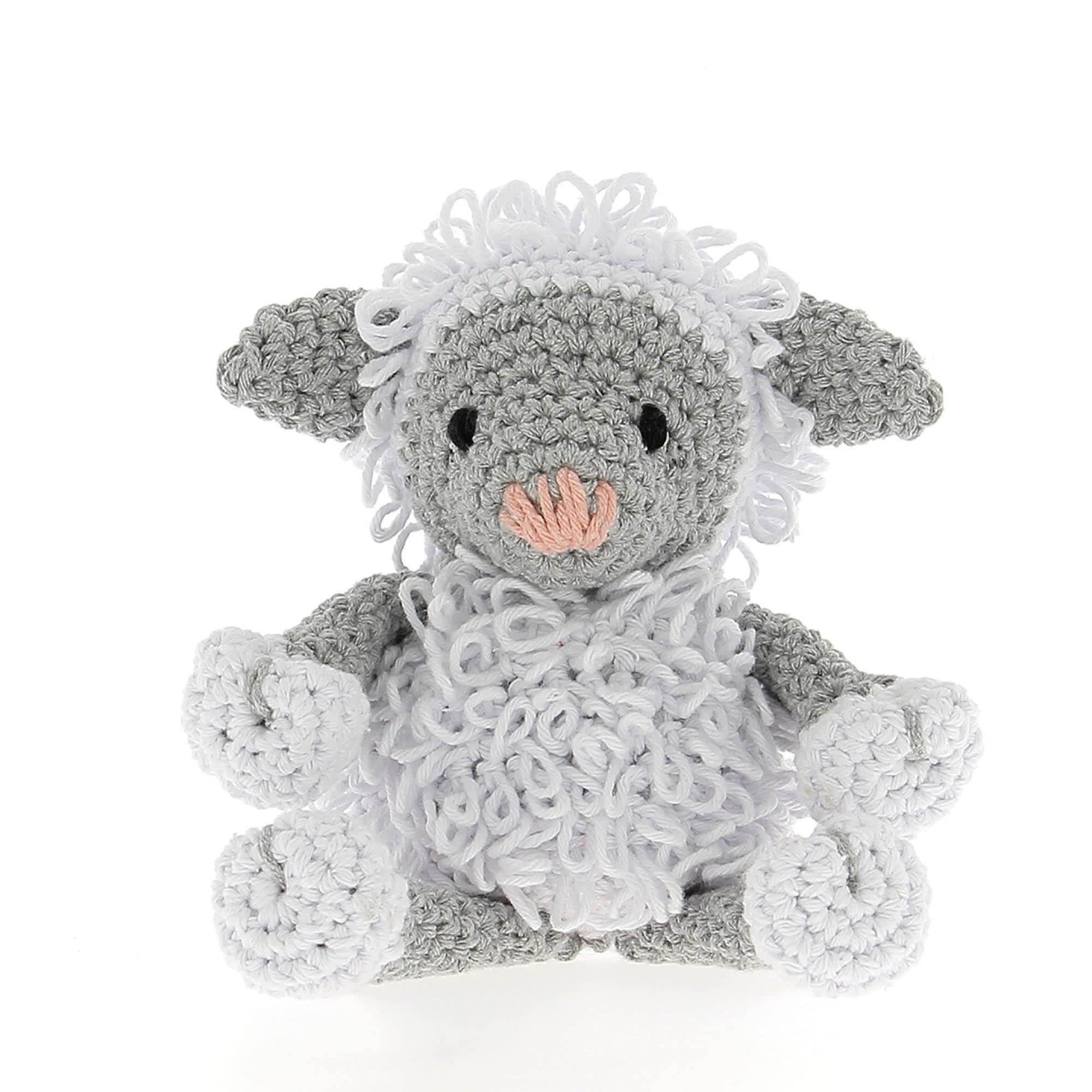 Hoooked White Shades Diy Crochet Kit Lamb Lewy Eco Barbante