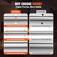 Vista 5 de VEVOR Riel lineal deslizante SBR20-1800mm 2 piezas y 4 piezas de bloques de deslizamiento SBR20UU Kit de guía lineal y rodamientos para máquinas