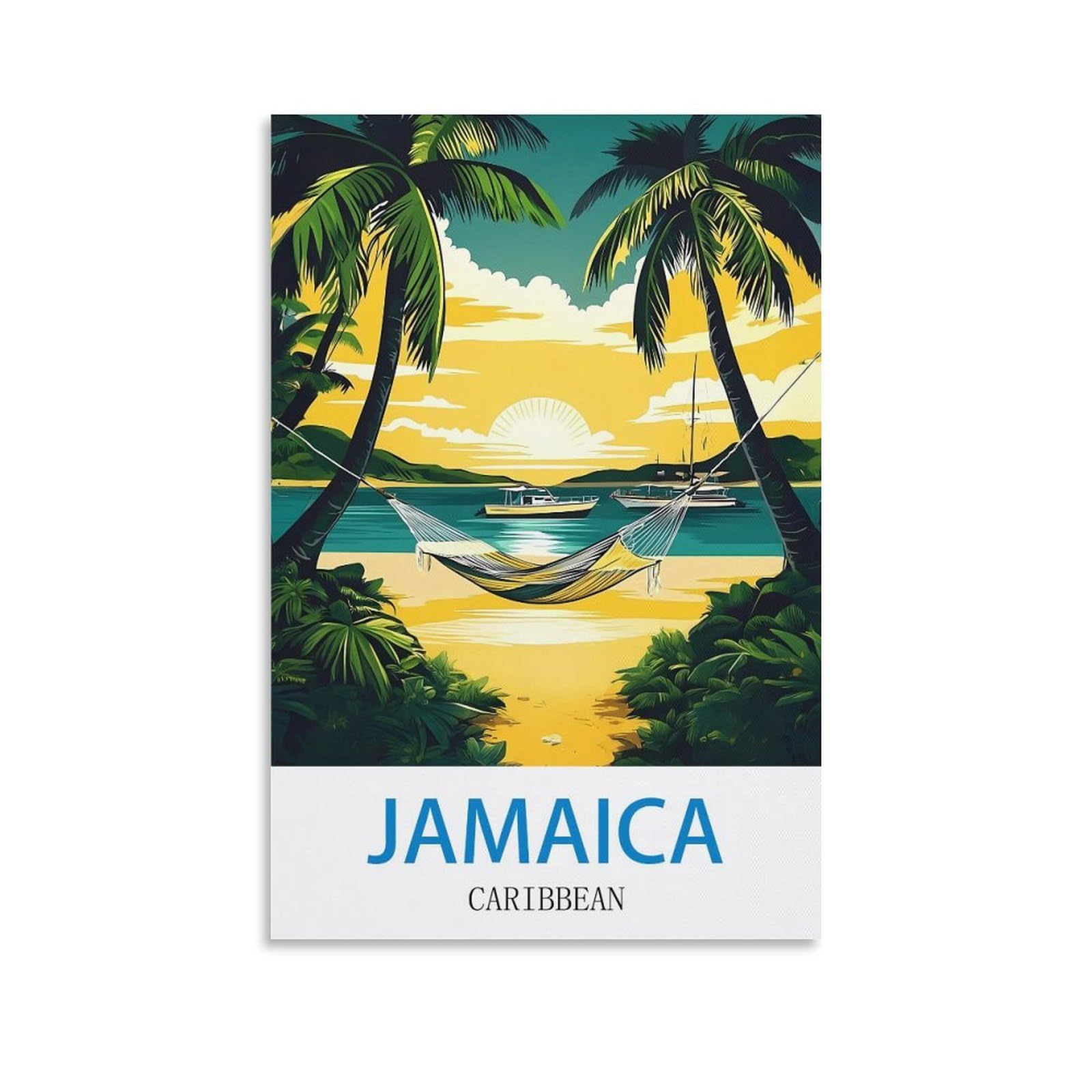 EZMLFA Diamond Painting Kits for Adults,Jamaica Caribbean 5D Diamond Painting Kit for Adults Beginners, DIY Full Round Drill Gem Art Kits for Home 40x40cm