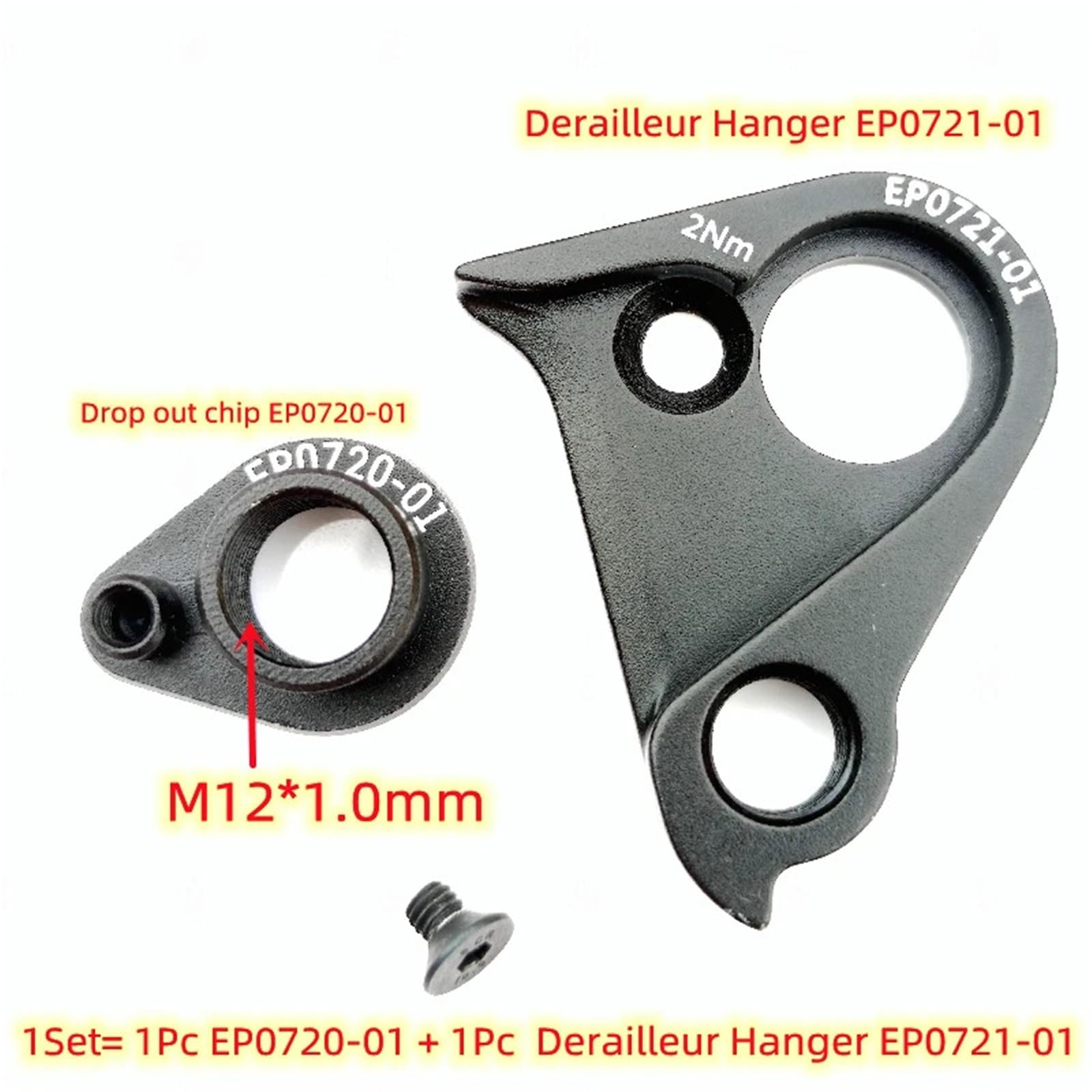 Patte de dérailleur arrière for vélo, 1 pièce, Compatible avec Les modèles C/a/n/y/o/n GP0160-01 EP0721-01 GP0161-01 Lux CF SL SLX T/e/a/m LTD C/o/m/m/u/t/e/r W/M//NP/a/t/h/l/i/t/e