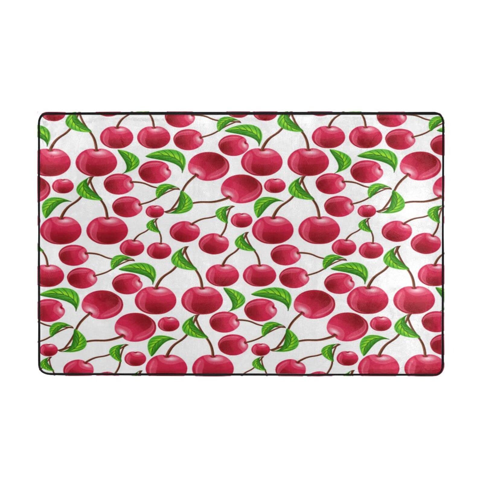 Tapis de couloir cerises 152 cm anti-bruit pour salon et entrée