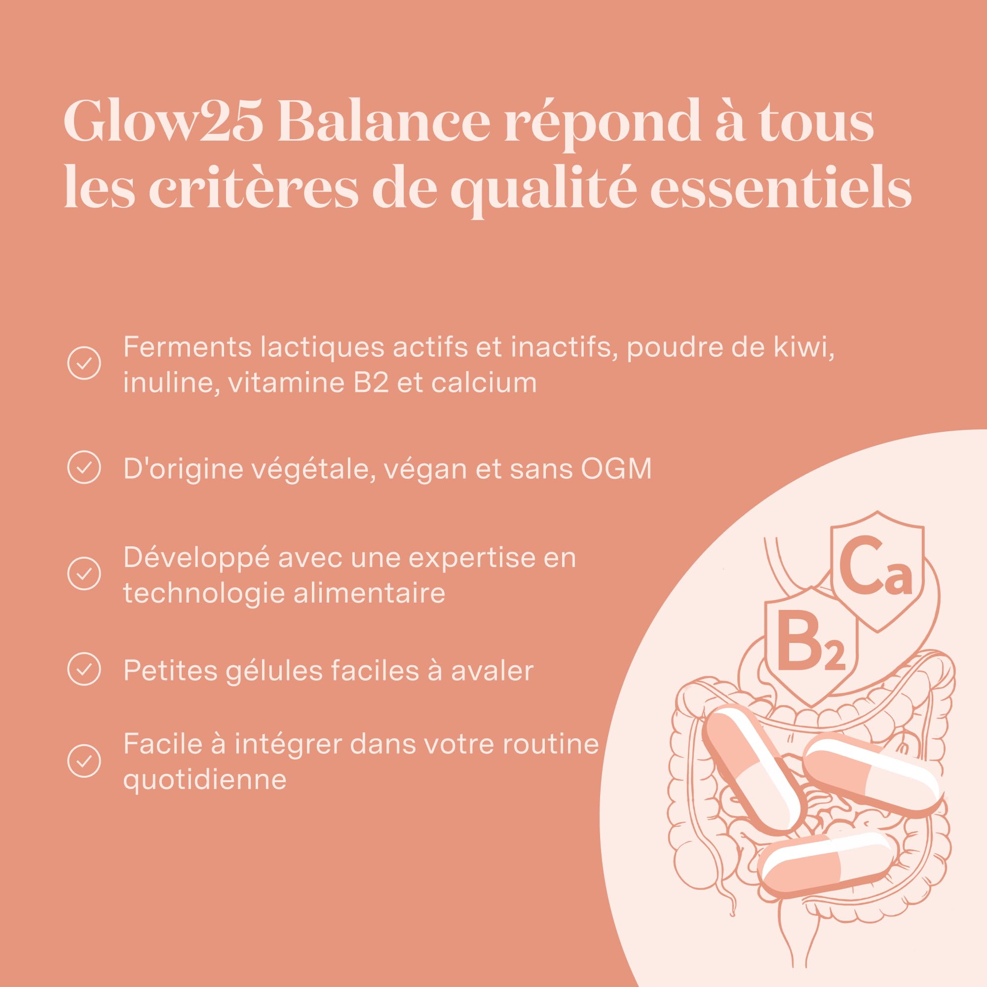 Glow25® Duo Balance & Collagène en poudre [Notre produit original] – Balance avec ferments lactiques, inuline, calcium & vitamine B2 + Hydrolysat de collagène avec vit