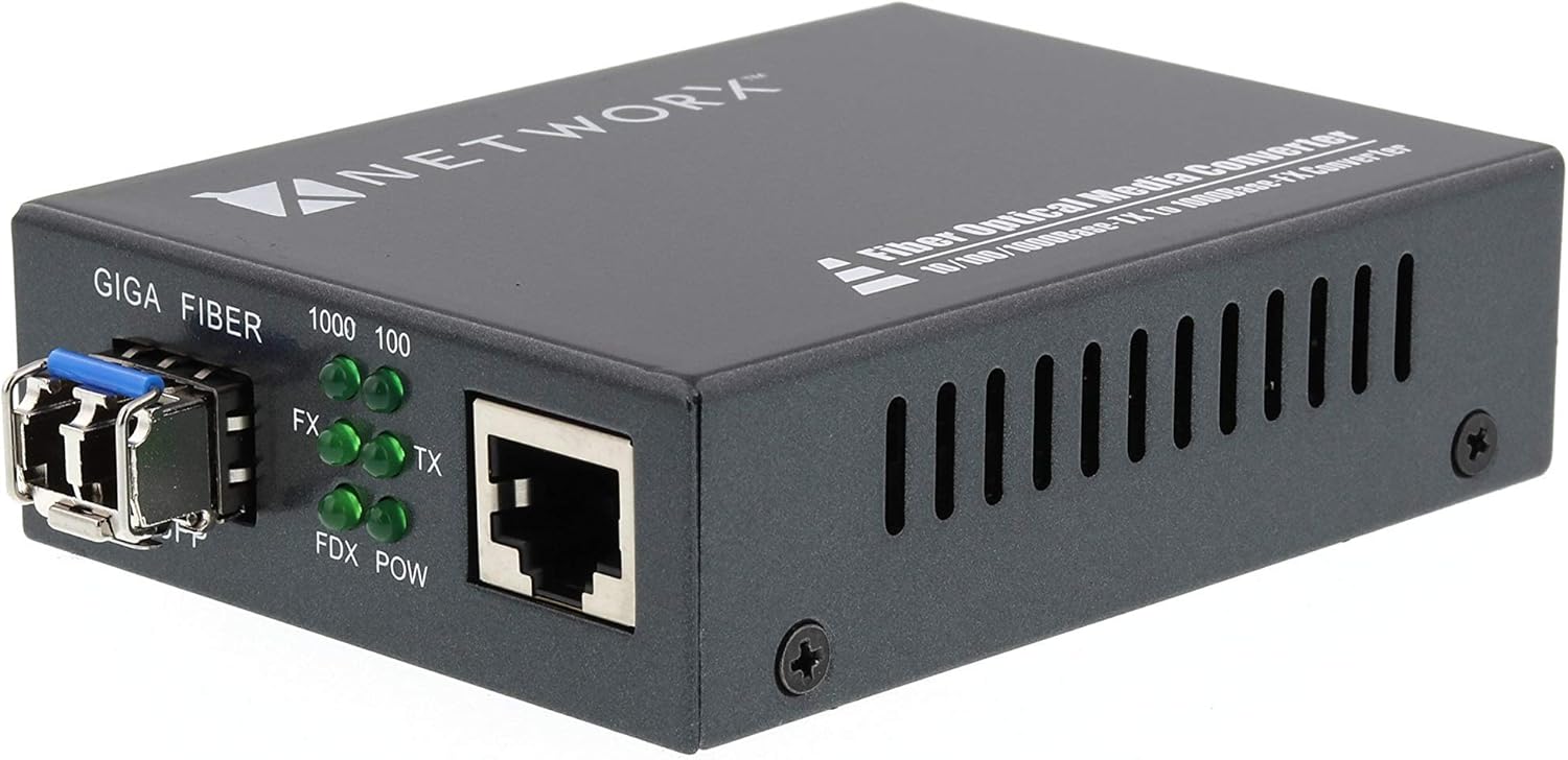 Networx Gigabit Fiber Media Converter UTP to 1000BaseLX