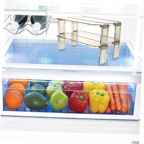 Miniatura 7 de 2 estantes de refrigerador, estante de armario de cocina, bandeja de clasificación de múltiples capas, estantes apilables, estantes de