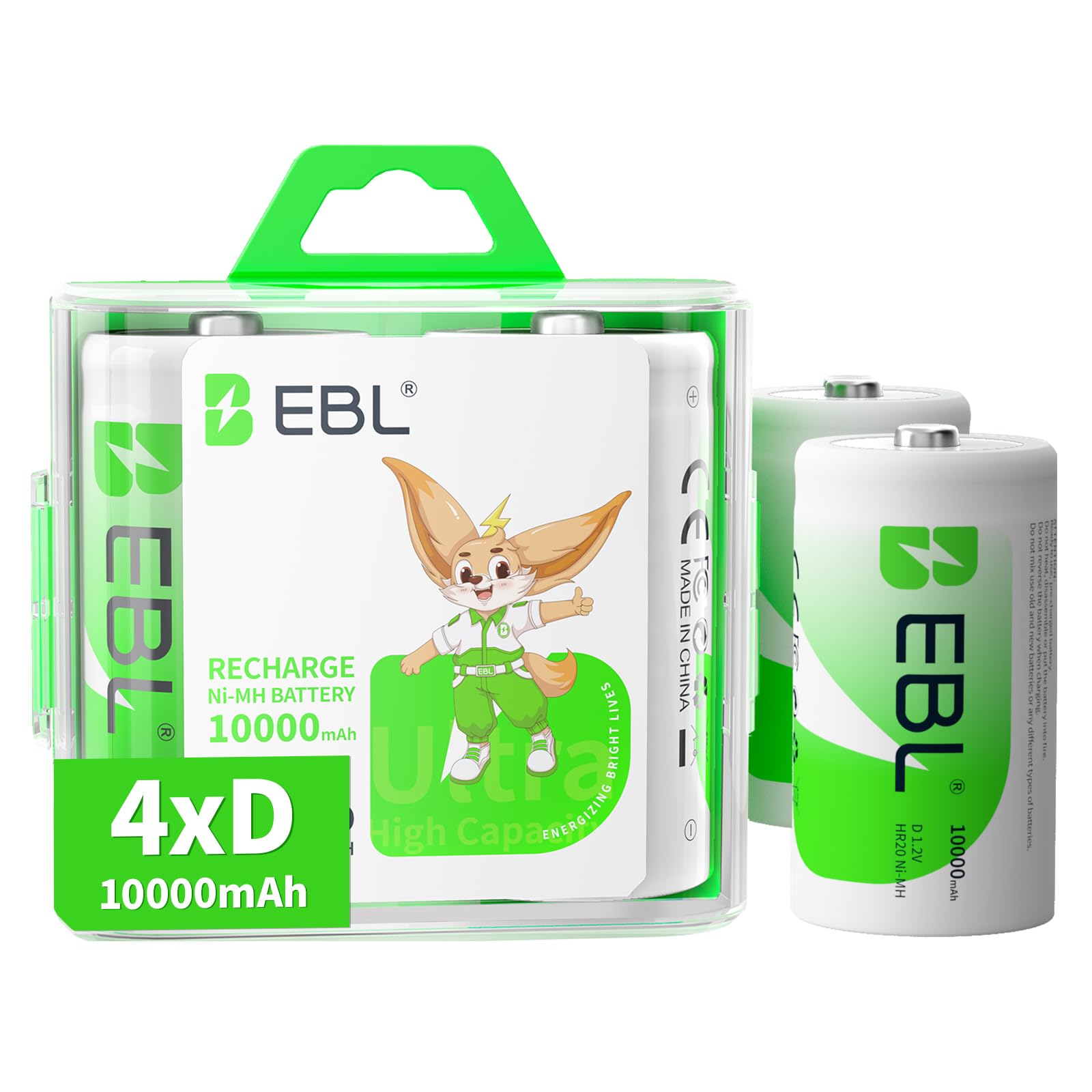 Piles Rechargeables D LR20 Ni-MH 1,2V Batterie Accumulateur Baby D Lot 4 - 7