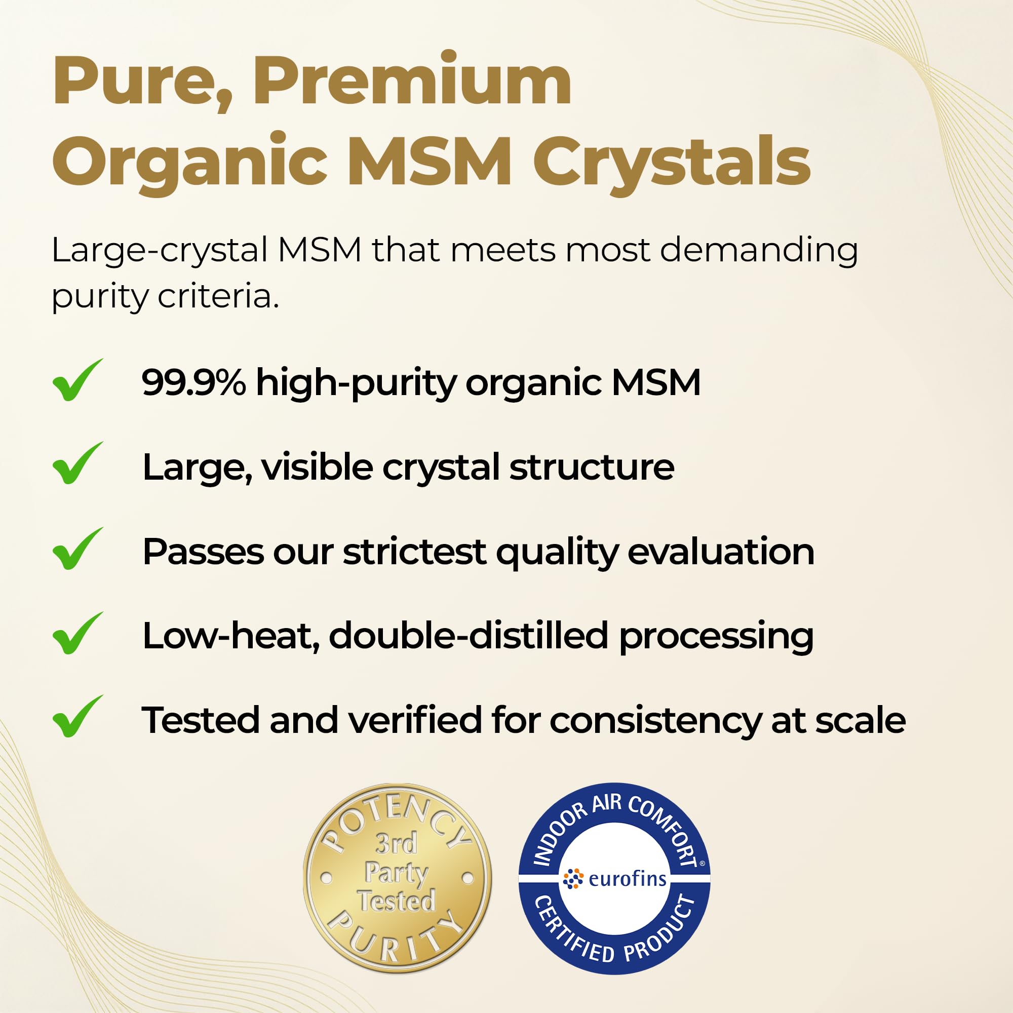 Gold Standard Organic Sulfur Crystals 2lb - 99.9% Pure MSM Crystals — Amazon image 7