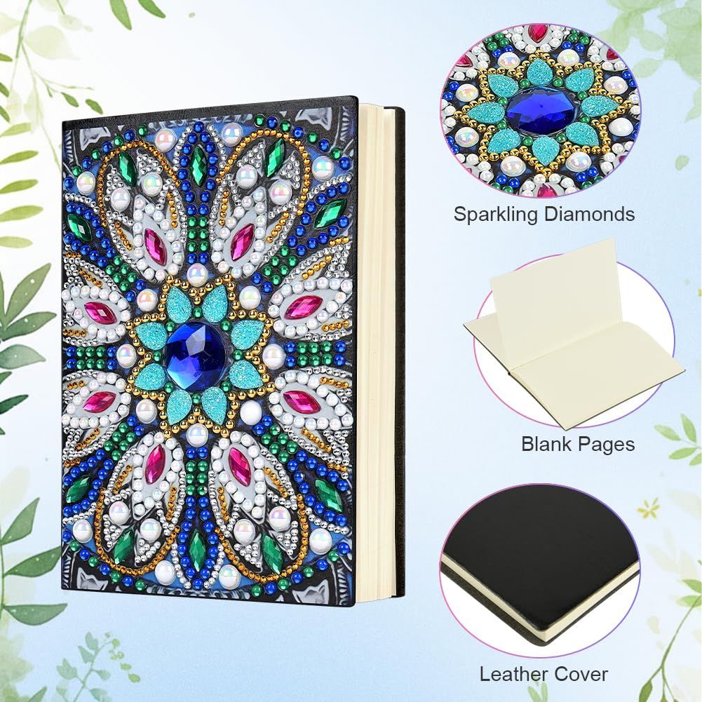 Lot 2 Carnets A5 Diamond Painting Animaux - Kits Créatifs Pour Enfants 5-12 Ans, Cahiers 5D Avec Diamants