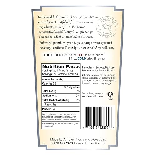 Miniatura 4 de Amoretti Jarabes prémium tropicales, paquete de 3 (1.7 fl oz)