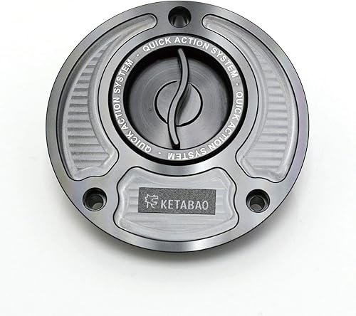 Miniatura 3 de KETABAO Black Billet Quick Lock - Tapa de combustible sin llave compatible con MT-03 06-09 07 08 YZF-R6 99-17 15 16 YZF R1 1998-2017