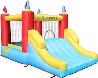 lifcasual Slide Bouncer with Slide Inflatable Jumper Bouncing House Jumping Castle Heavy Duty Backyard Kids Party Bouncer House