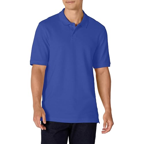 Amazon Essentials Men's Regular-Fit Short Sleeve Cotton Pique Polo Shirt (Available in Big & Tall)