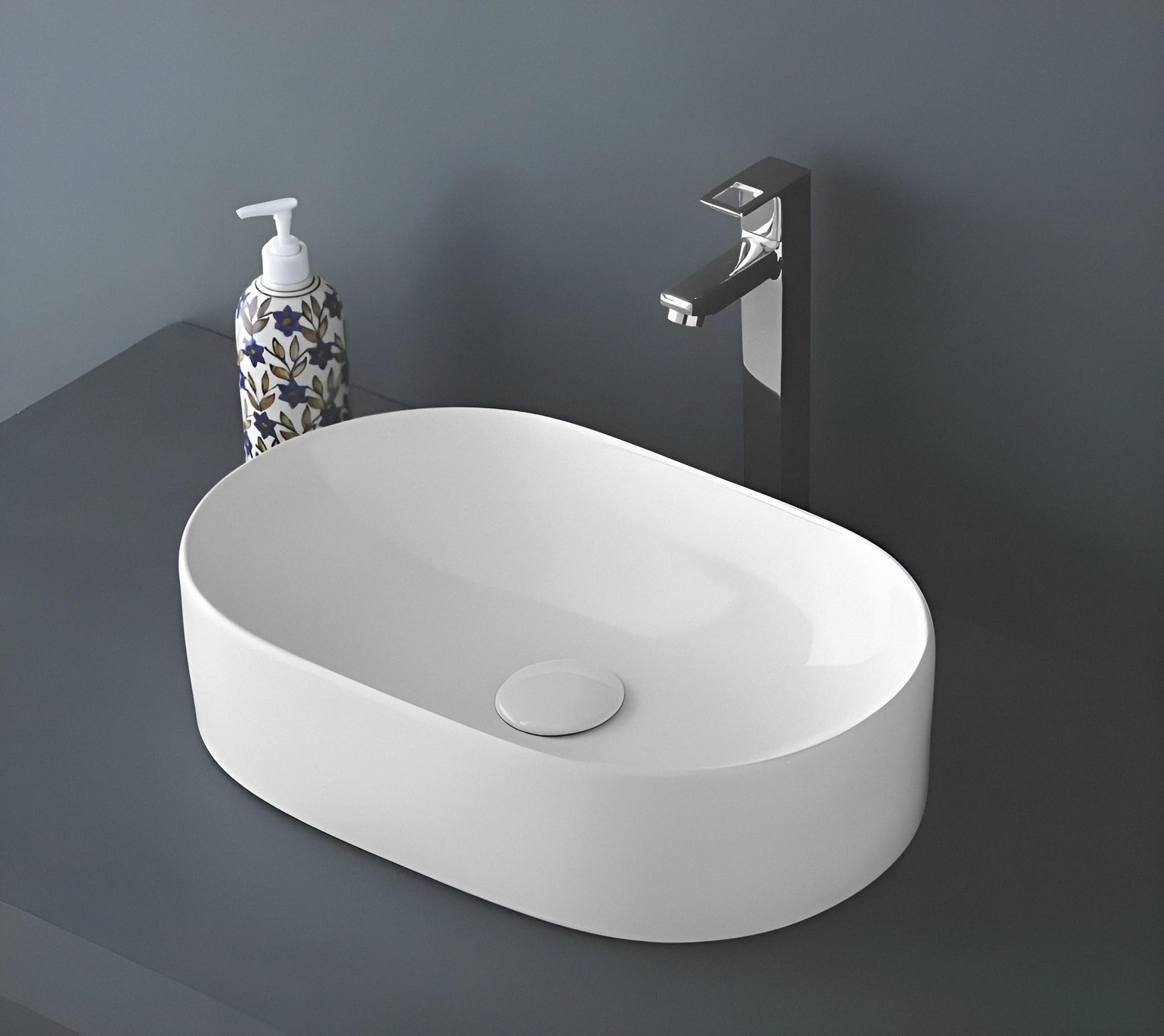 Syon COSIL Premium Ceramic Table Top Wash Basin (19.3 inch X 12.5 inch) (B0D2TDLZ33) Amazon Price History, Amazon Price Tracker