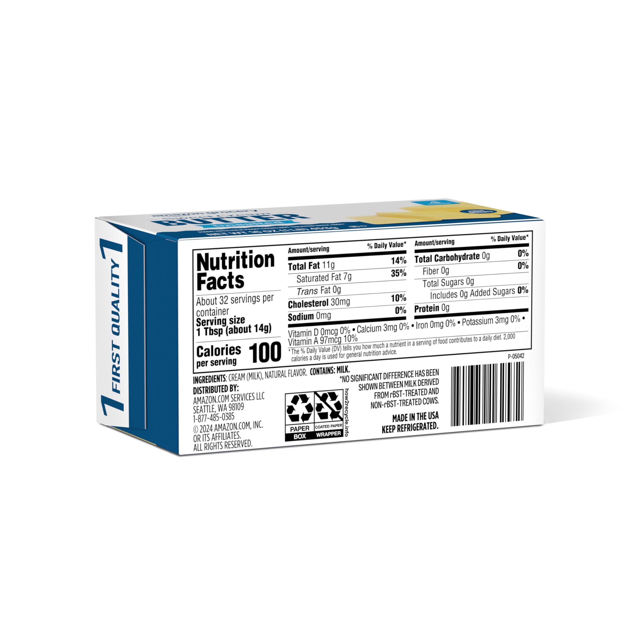 Amazon Grocery Sweet Cream Butter Unsalted 16 Oz Previously Amazon Fresh Packaging May Vary — view 3