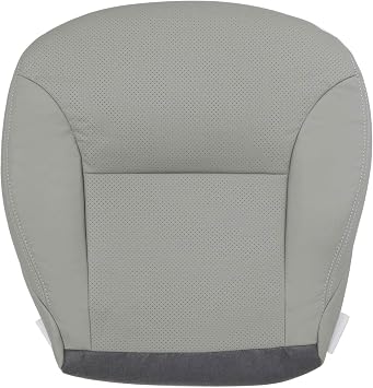 Priprilod Gray Perforated Driver Side Bottom Replacement Leather Seat Cover Compatible with Lexus ES300 ES330 2002 2003 2004 2005 2006