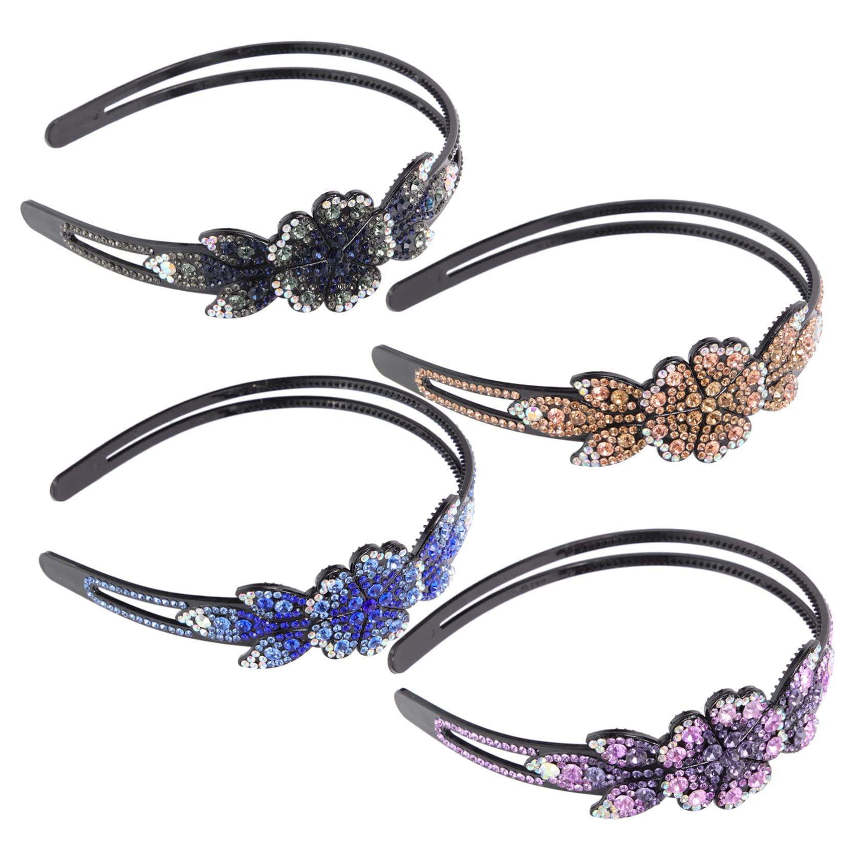 FRCOLOR 16 fasce per capelli con strass, stile turbante, coreano, stile vintage, per ragazze, da donna, con brillantini