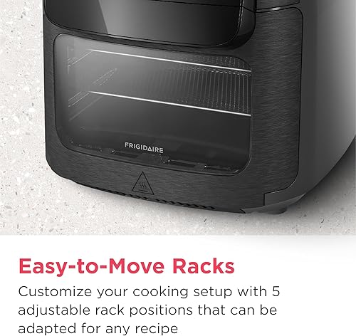 Miniatura 12 de Frigidaire Horno combinado de freidora de aire 5 en 1 con ventana de visión, gran capacidad de 12.6 cuartos de galón, pantalla digital, 5 modos de