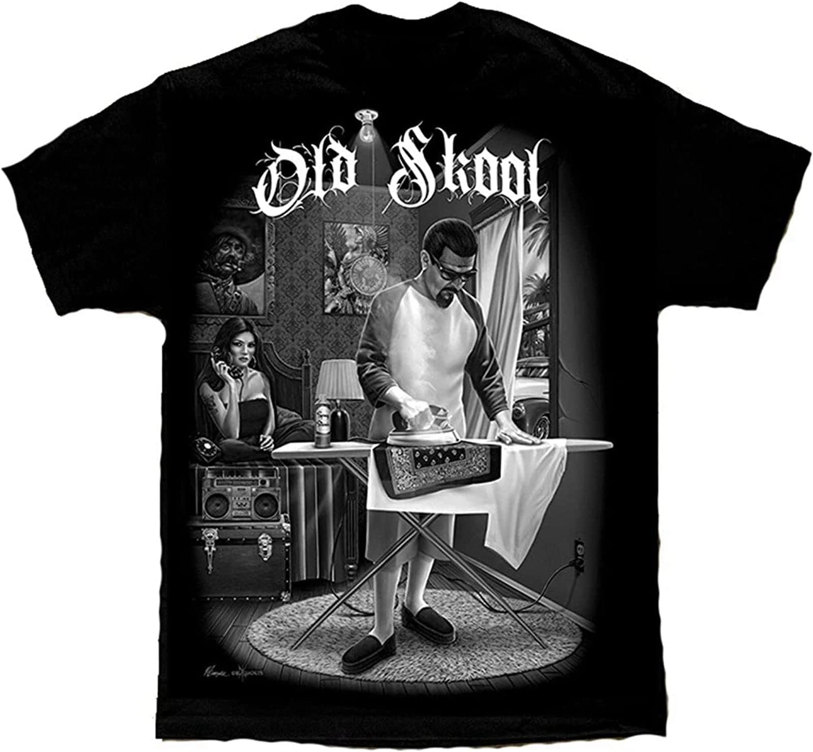 metterOld School Cholo Gangster Lowrider Chicano Art David Gonzales DGA T Shirt