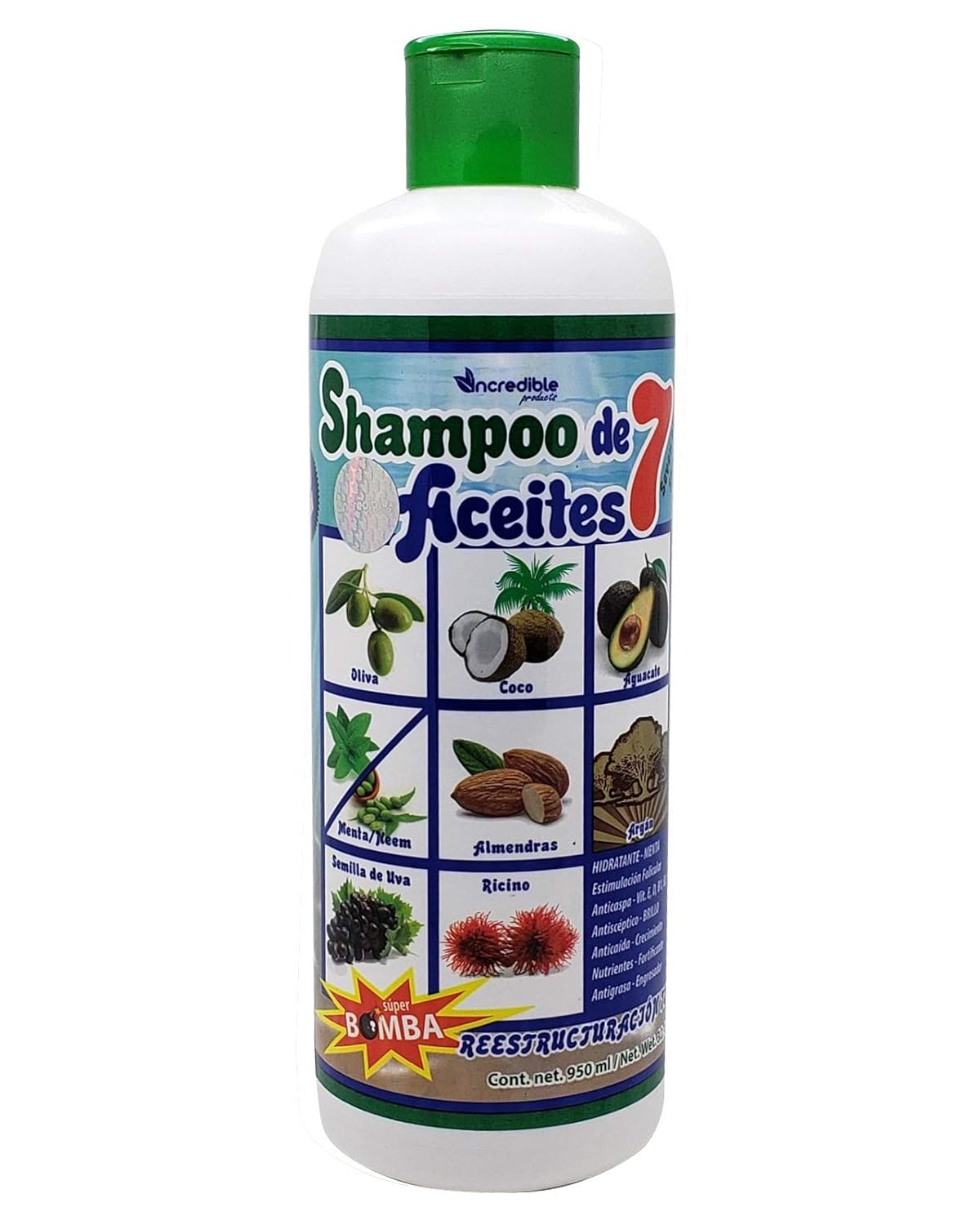 Shampoo de 7 Aceites 950ml 32 fl oz