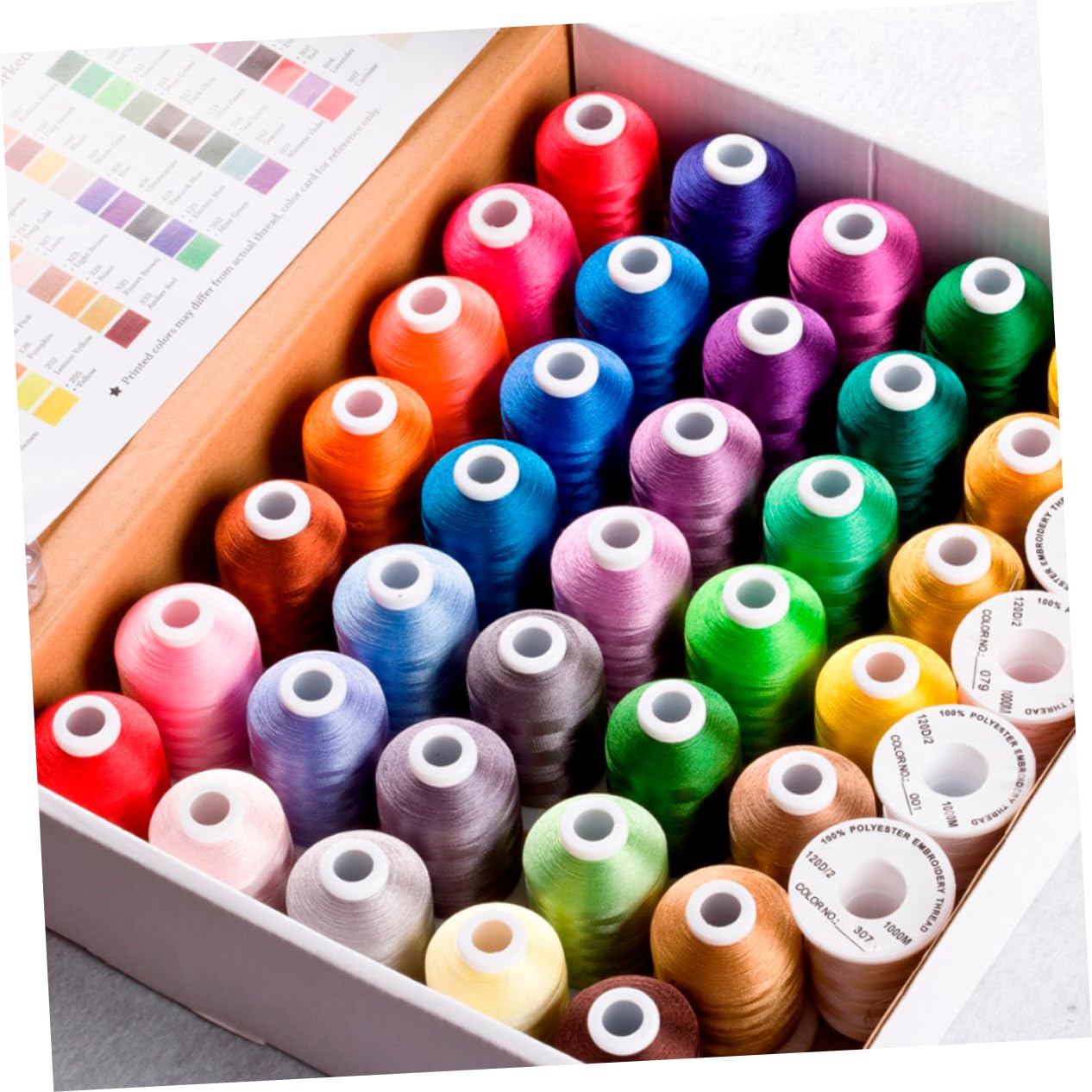 HOODANCOS Filo per Ricamo in Poliestere 120d/2, Set 4 Colori 500 M | Punto Croce e Intreccio, Adatto a Progetti Fai da Te per Ragazzo Ragazza Colore Casuale