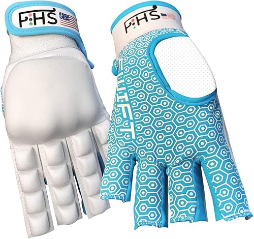 Guante de medio dedo de hockey sobre césped para zurdos  Guante de dedo completo para zurdos  Tamaños disponibles S, M y L