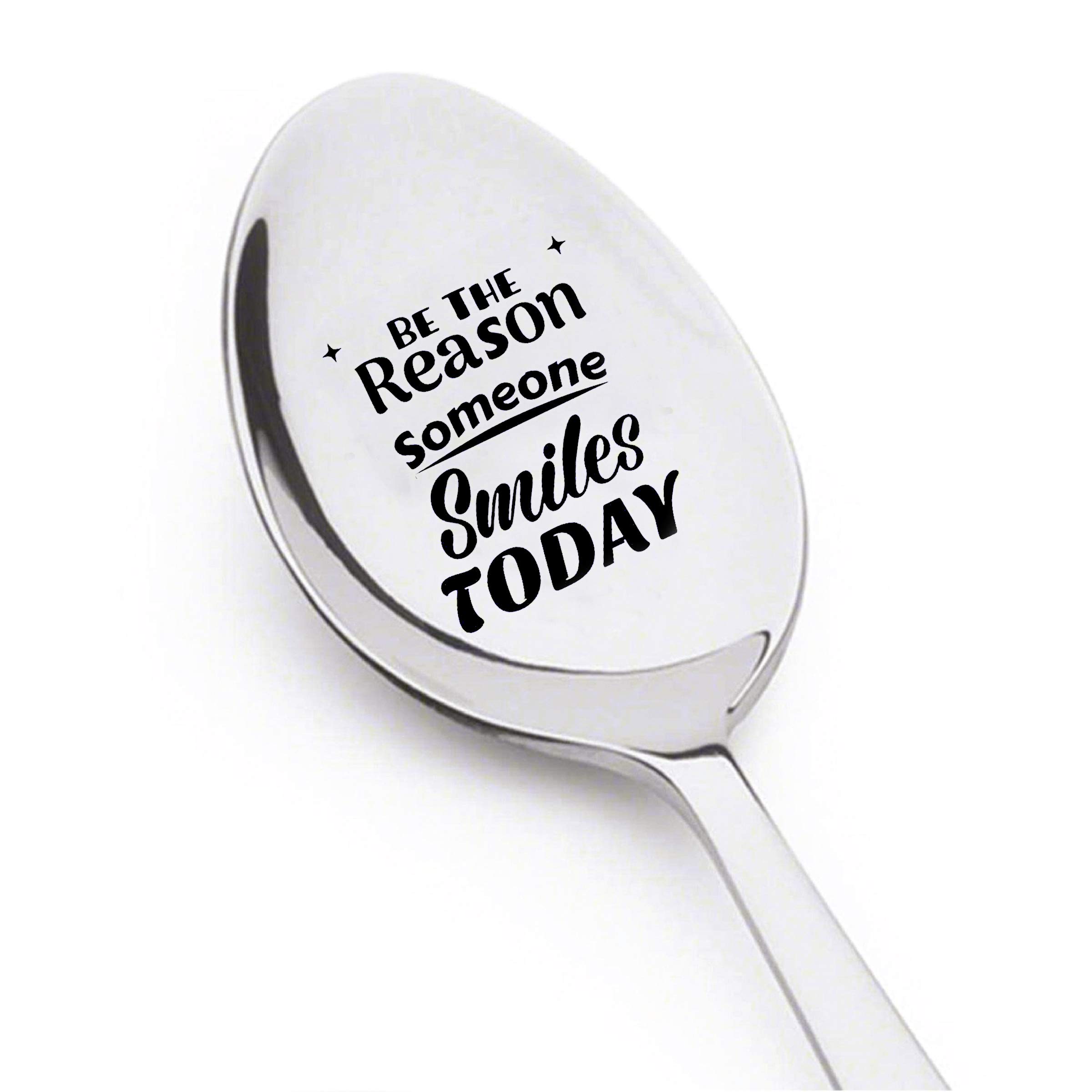 signativesBe The Reason Someone Smiles Today - Engraved Spoon - - lover gift - gifts for him - Gift For Her - Inspirational gifts - office gifts - Personalized gifts - Gifts