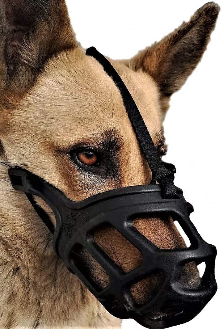 RvPaws Dog Muzzle, Soft Breathable Basket Muzzles for Large, Adjustable Anti-Biting, Dogs Muzzle Dog Weight 19 to 30 Kg Muzzle 4 no. (Color May Vary) (B09N7KLZ4Q) Amazon Price History, Amazon Price Tracker