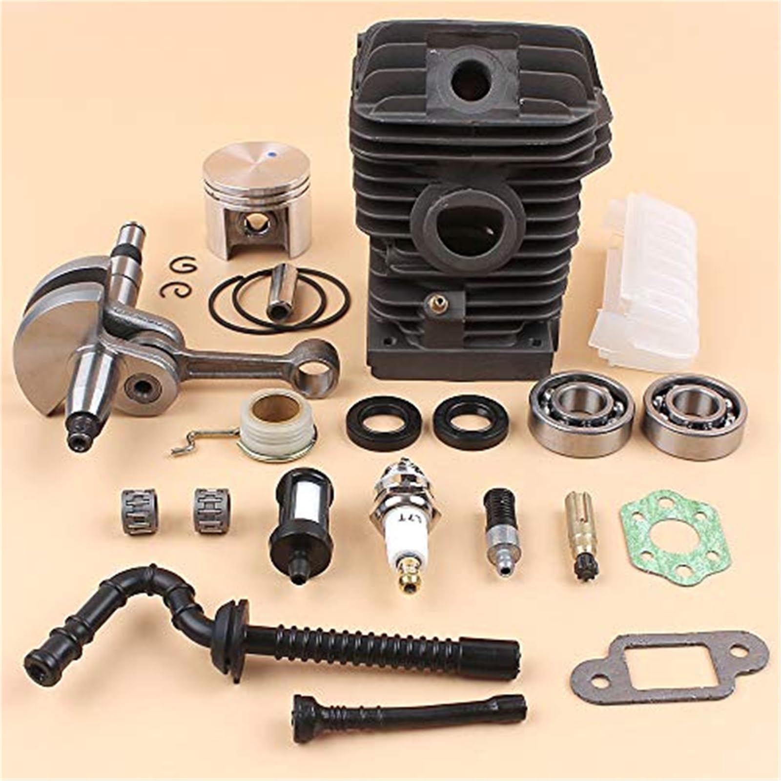 42.5mm tłok cylindra uszczelka łożyska wału korbowego zestaw pompy olejowej, dla STIHL, dla MS250 MS230 025 023 MS 250 230 części zamienne do pił łańcuchowych Uszczelka oleju silnikowego
