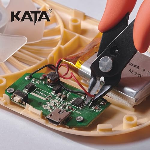 Vista 44 de KATA Cortadores de alambre micro de acero inoxidable, cortador de descarga electrónica de precisión y alicates de corte lateral para electrónica