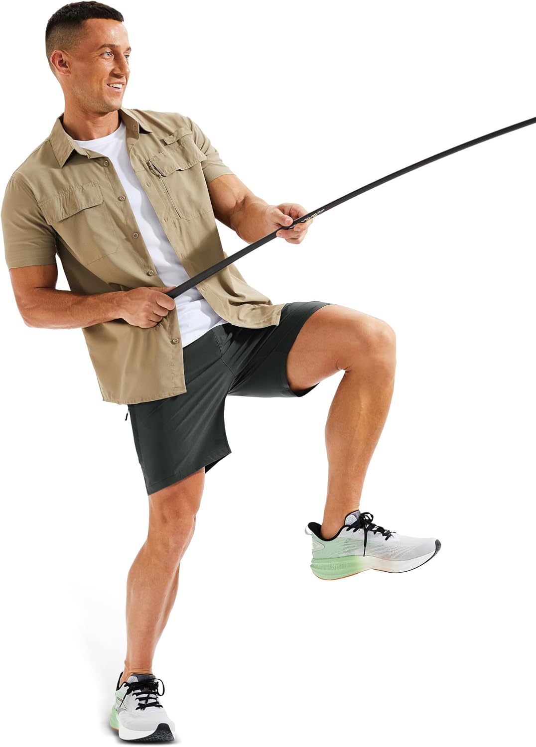 MAGCOMSEN Mens Hiking Shorts 7 Inch Quick Dry Lightweight Fishing Workout Athletic Water Resistant Shorts with Zipper Pockets - Image 5