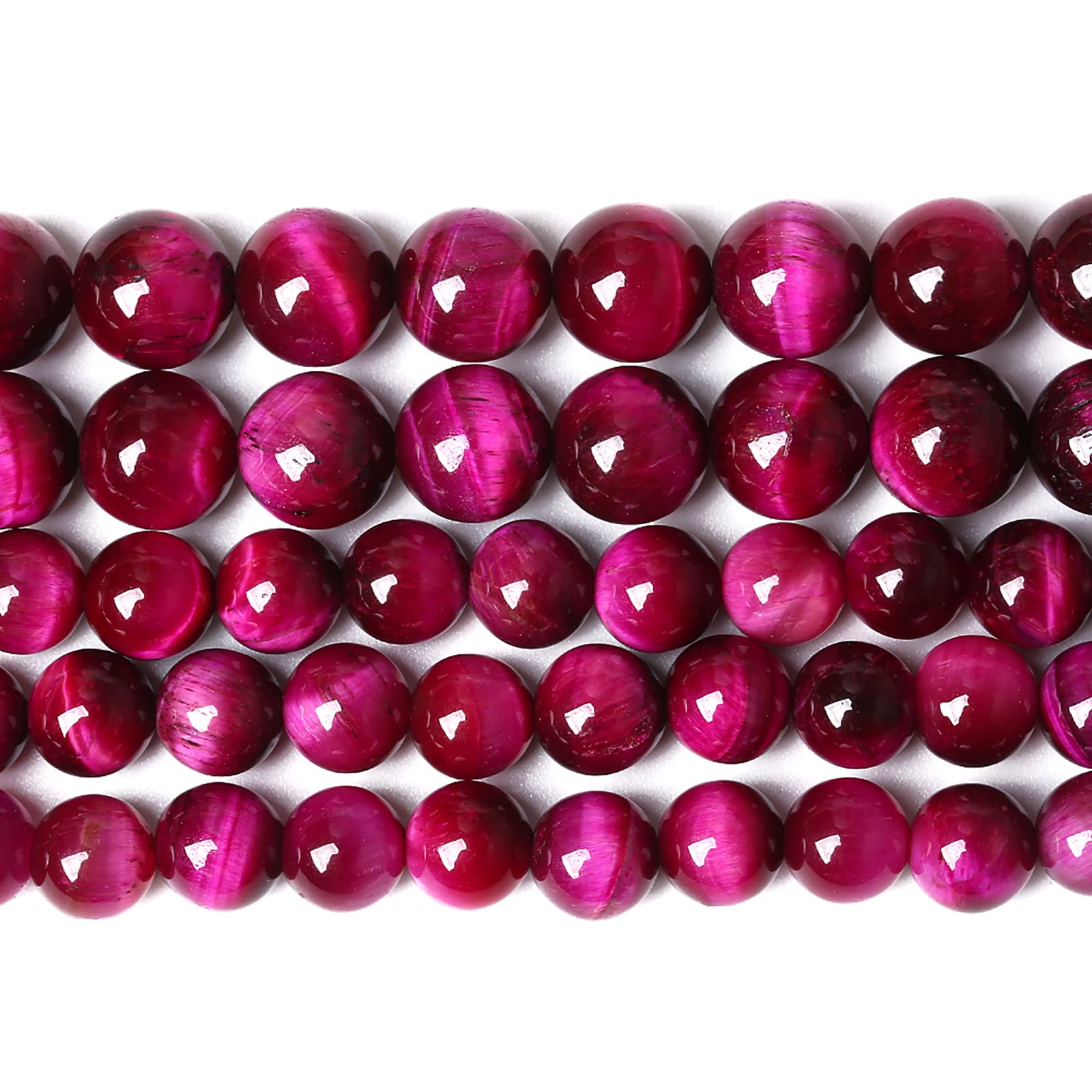 120 perline sfuse rotonde sfuse in pietra naturale sfuse da 6 mm di colore rosso rosa occhio di tigre perline per la creazione di gioielli fai da te bracciali, collane, orecchini, 2 fili 81,3 cm