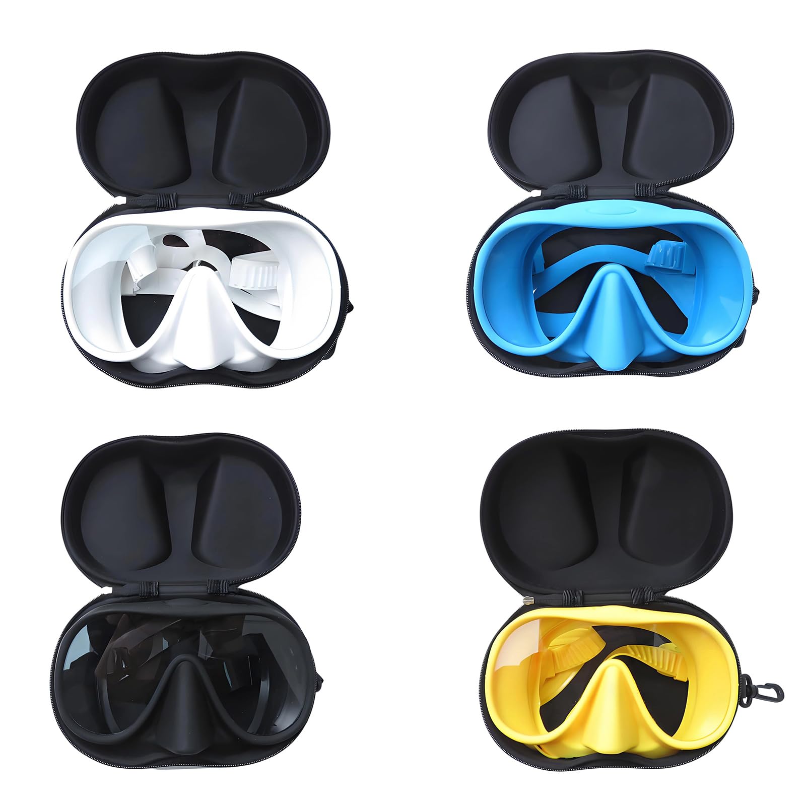 Gafas de buceo, lentes de ángulo ancho, cómodas gafas de silicona para la cabeza para natación submarina y esnórquel, lente única