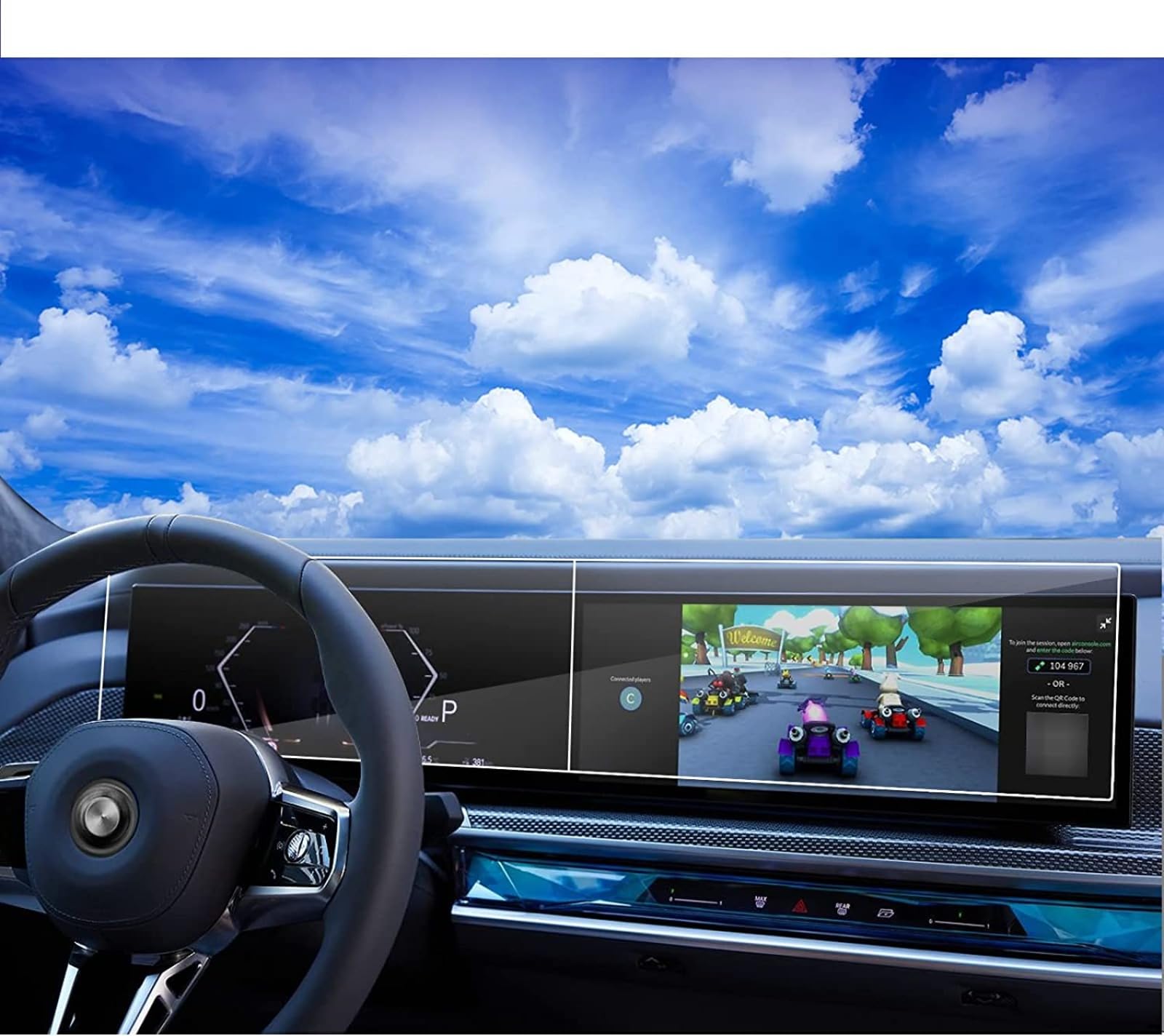 Ekran dotykowy do BMW X7 i4 i7 iX 7 Series 2023 ekran folia ochronna ze szkła hartowanego akcesoria samochodowe (2 szt.) Szkło hartowane
