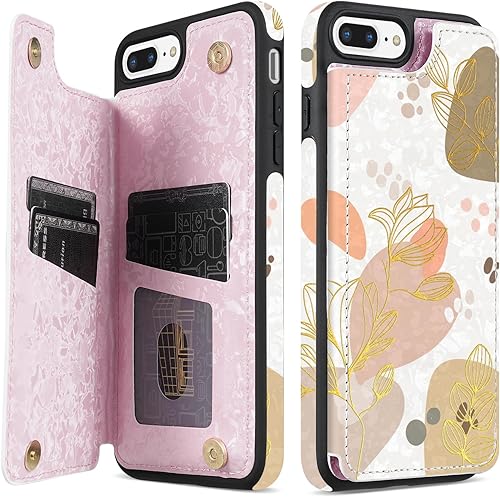 Miniatura 37 de NNH Funda tipo cartera compatible con iPhone Xs Max con bloqueo RFID, ranuras para tarjetas, folio de piel sintética, función atril, doble cierre