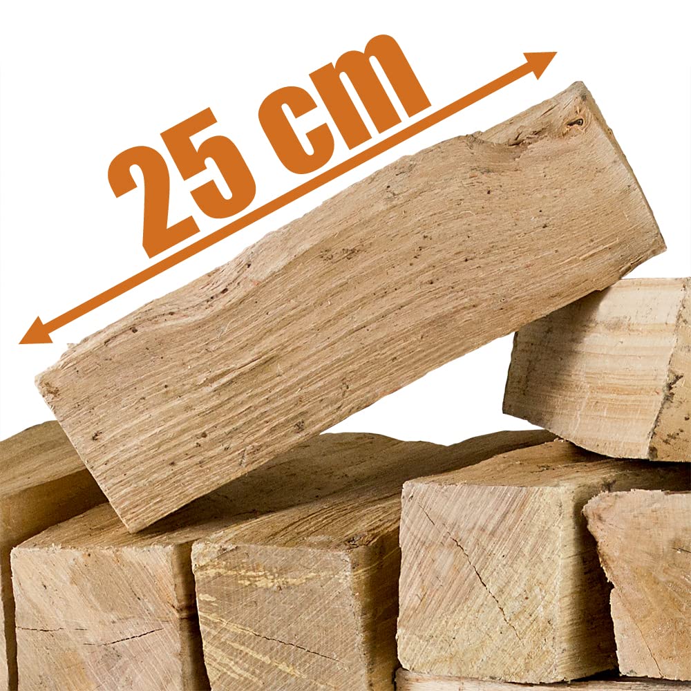 Kingpower bukowe drewno wędzarnicze, drewno opałowe, 10-30 kg, drewno bukowe bez kory, 25 cm, drewno kominkowe, drewno opałowe, grillowanie, wędzarnia, wędzarnia, ilość: 10 kg