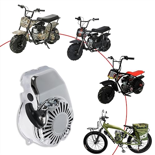 Miniatura 2 de JMCHstore Cubierta de ventilador de arranque cromada brillante para Monster Mega Moto MMB105, Coleman RB100 105cc, Motovox MBX10 Orxyearth Dirt Kids
