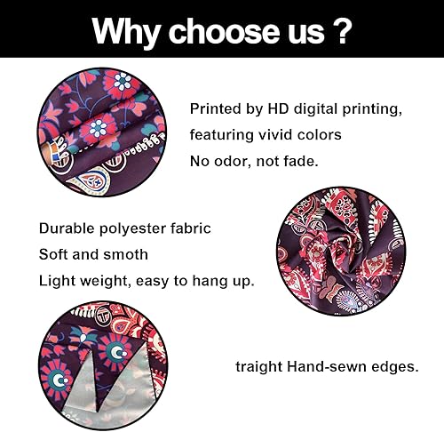 Miniatura 9 de Sevendec Tapiz de pared con diseño de flores de cerezo rosa, para colgar en la pared de la sala de estar, dormitorio, hogar, dormitorio