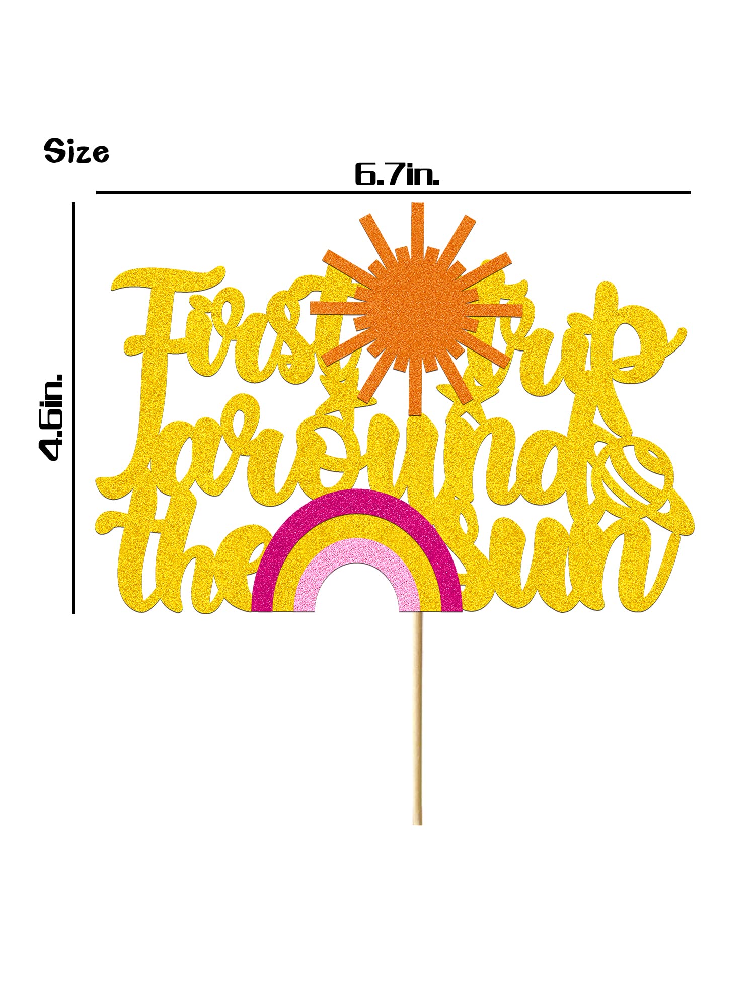 Amazon.com: First Trip Around The Sun Cake Topper Sun One Cake Decorations  Glitter Gold Rainbow Sun Theme First Happy Birthday Decorations for 1st  Birthday Girl Boy Sunshine Baby Shower Party Supplies :