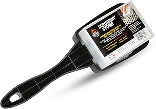 Better Grillin Scrubbin Stone Grill Cleaner Handle-Protect Hands & Nails When Scouring Grill/Griddle with Scrubbin Stone