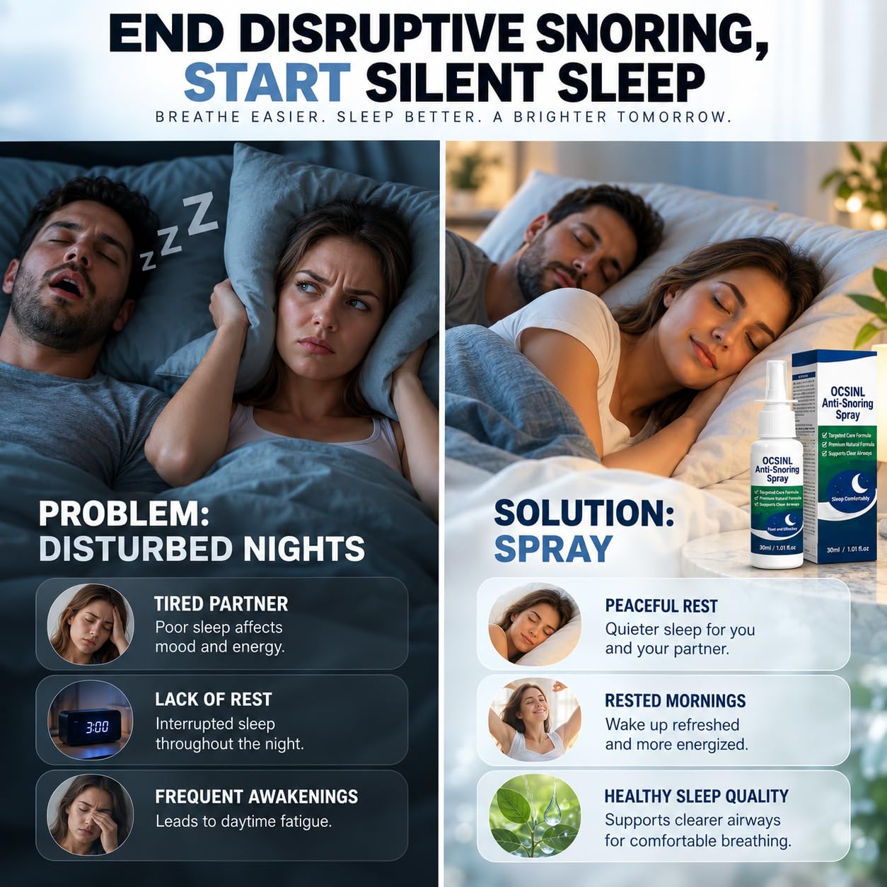 Anti Snoring Nasal Spray – 1 Fl Oz, Moisturizing Formula for Bedtime Use — Amazon image 2