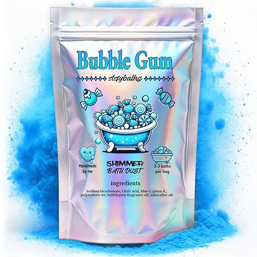 Miniatura 27 de Bomba de baño con brillo de lavanda morada en una bolsa, bombas de baño perfumadas hechas a mano para mujeres, niños y hombres, bombas de baño a