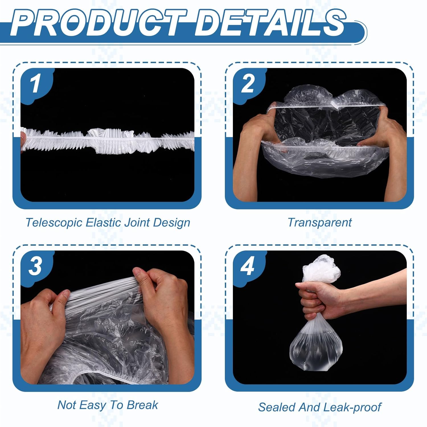 Disposable Bird Cage Liners, Clear Plastic Cage Liners for 20x13 Inch Pallets Tray Universal Elastic Film, (100 Pcs), Intended for Parakeet/Cockatiels/Rabbit/Guinea Pig
