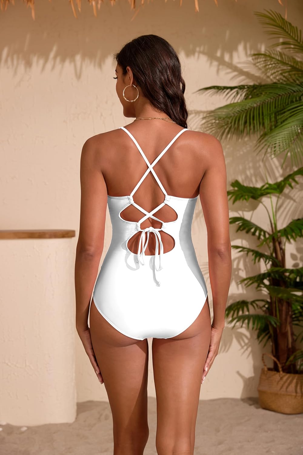 Edelqual Women's Sexy One Piece Bathing Suits Tummy Control Slimming Mesh Modlily Swimsuits for Women 2026 Swimwear
