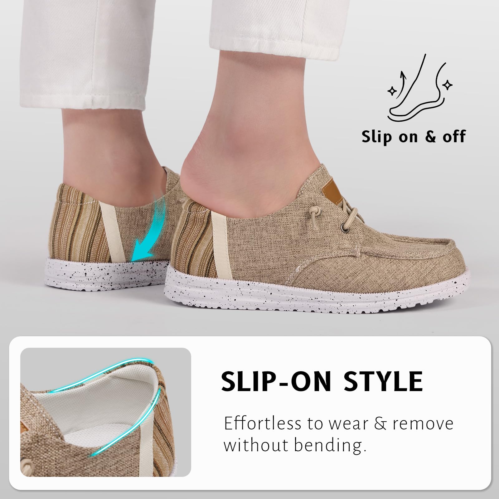 Mocassini Donna Slip-On Sneakers in Tela