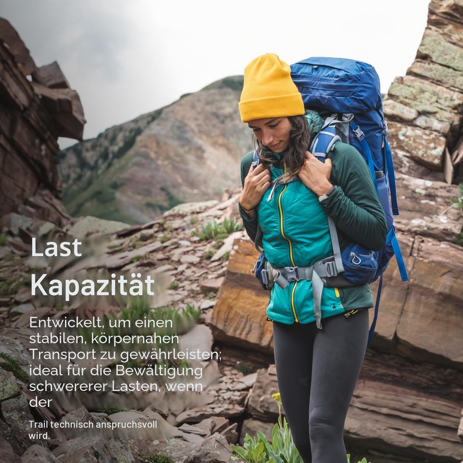 Osprey Ariel Damen-Trekkingrucksack, 65L X-Small/Small, Ceramic Blue