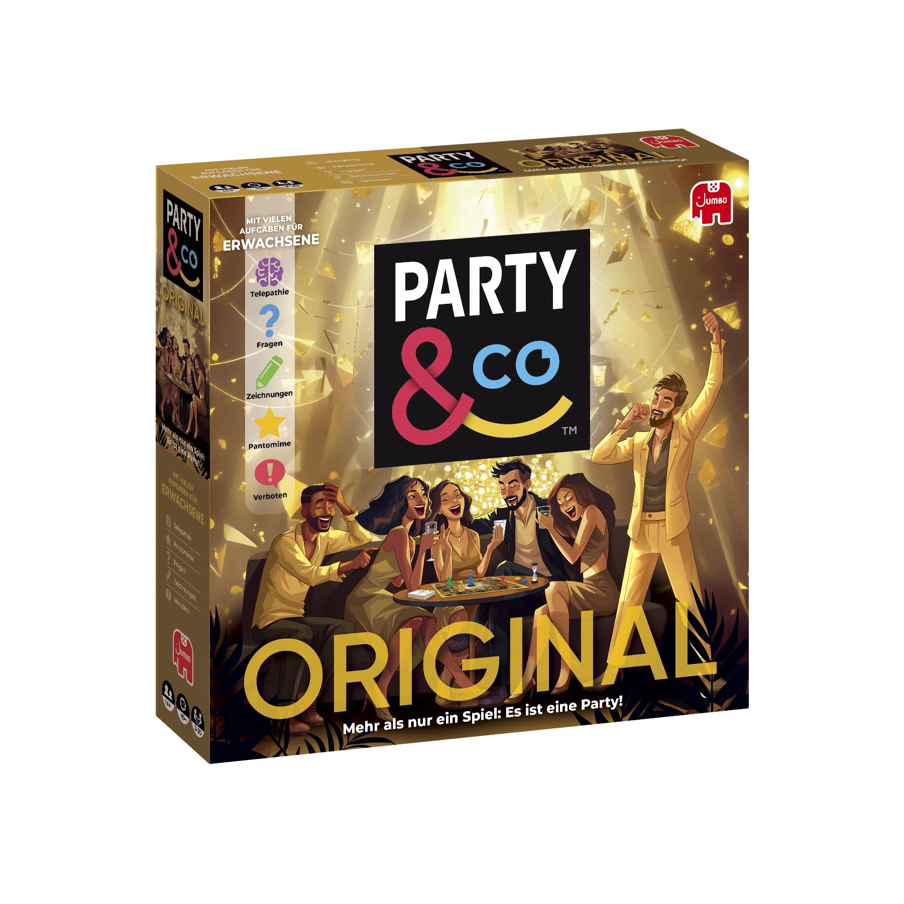 Party & Co. Original - Juego de mesa para adultos, multiprueba, divertido y orientado al equipo, ideal para fiestas, a partir de 14 años, juegos de mesa para adultos de Party y Co.