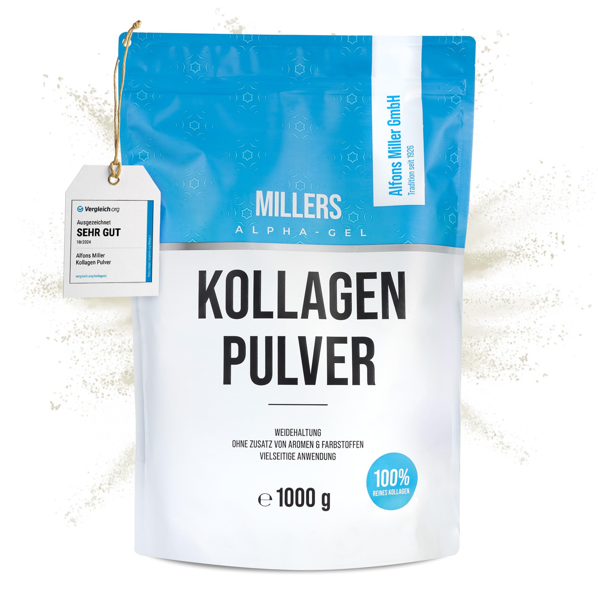 100% Reines Kollagenpulver – Millers Alpha‑Gel 1 kg