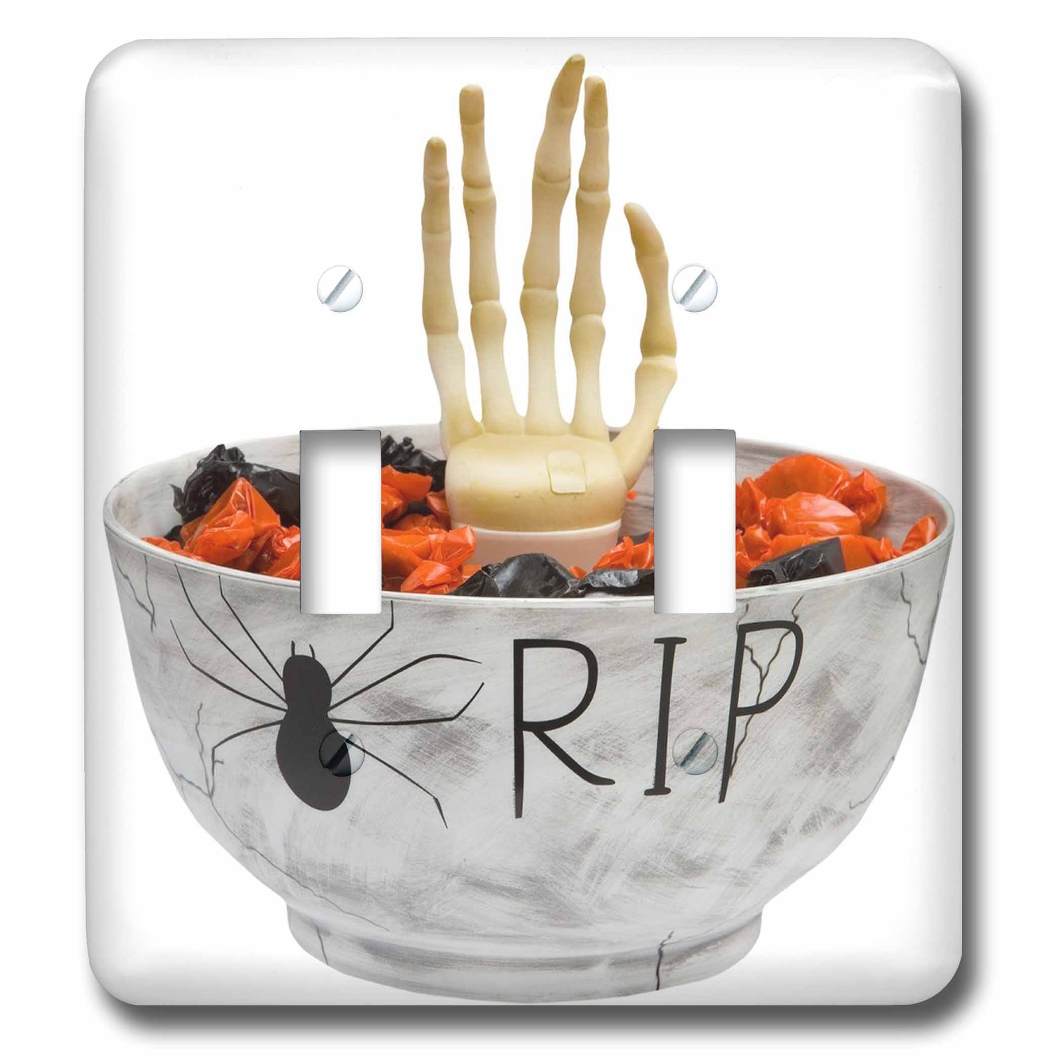 Interruptor doble Halloween RIP Candy Bowl ideal para salones y pasillos temáticos