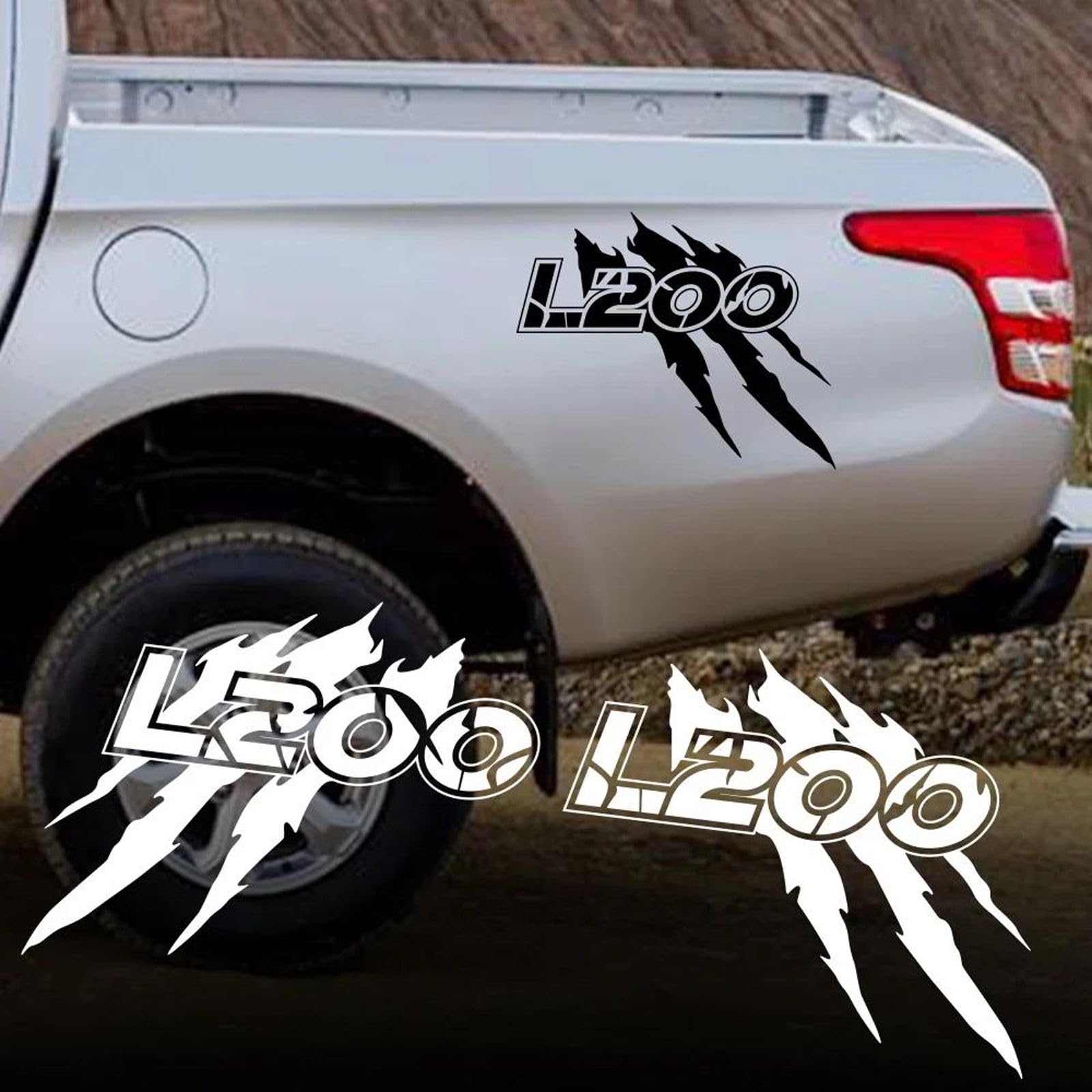 LIOUFTT Car Claw Styling Sticker,Fit for Mitsubishi L200 Triton 4X4 Barbarian Trim Pickup Truck Bed Side Decor Decal Accessories